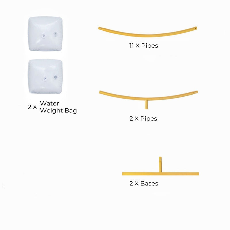 GOMINIMO 2.2 M Round Balloon Arch Kit(Gold) - NuSea