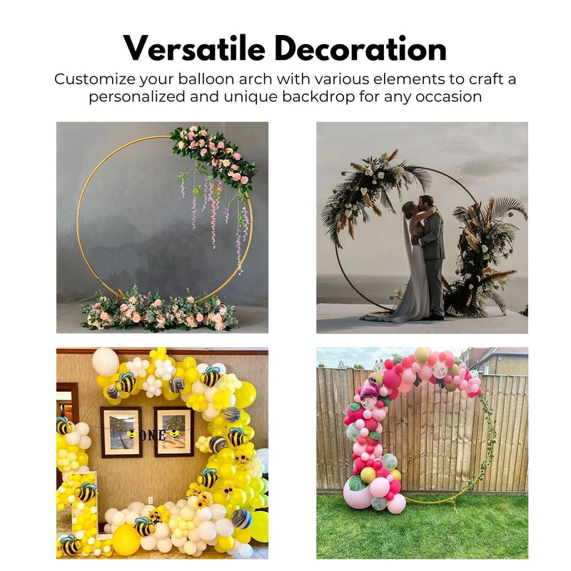 GOMINIMO 2.2 M Round Balloon Arch Kit(Gold) - NuSea