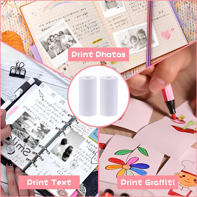 GOMINIMO 5 Rolls for Kids Instant Print Camera Refill Print Paper (White) - NuSea