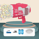 GOMINIMO 73 Holes Rechargeable Bubbles Machine Gun for Kids (Pink and White) - NuSea