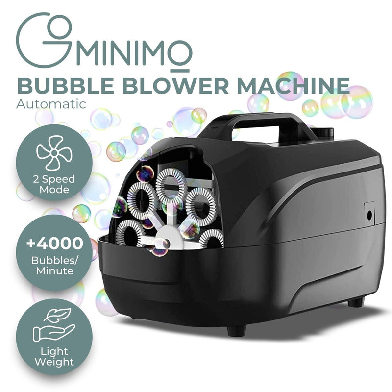 GOMINIMO Automatic Bubble Blower Machine for Kids (Black) - NuSea