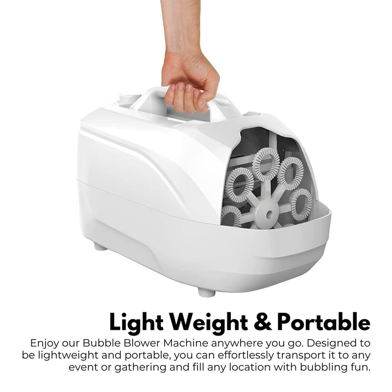 GOMINIMO Automatic Bubble Blower Machine for Kids (White) - NuSea