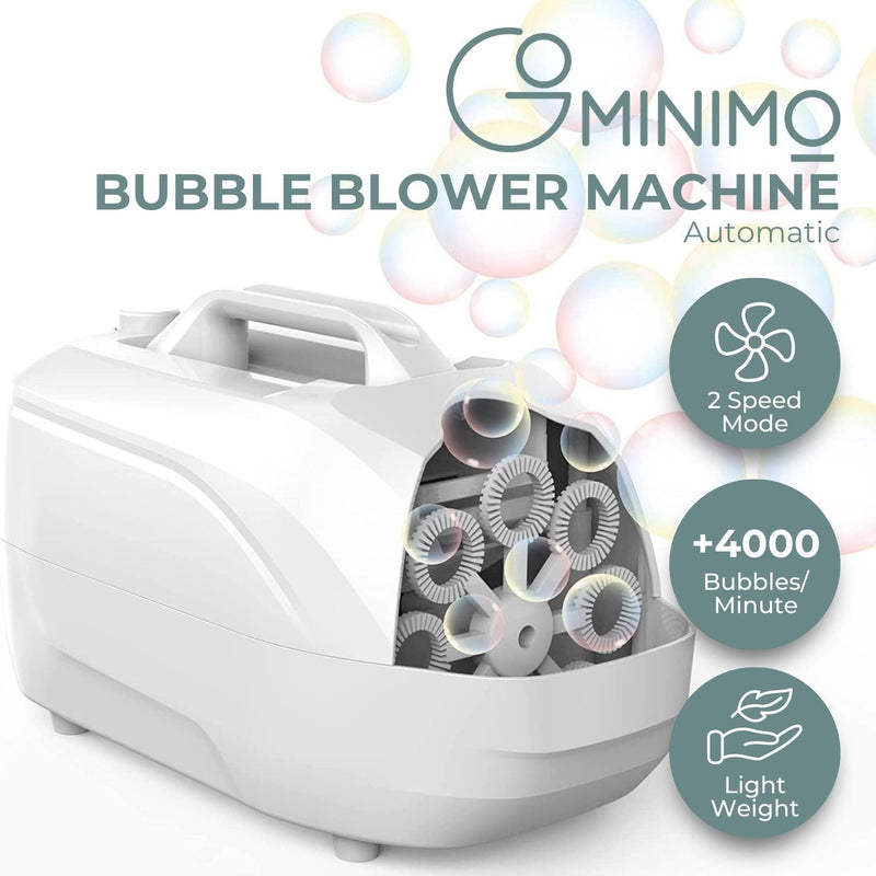 GOMINIMO Automatic Bubble Blower Machine for Kids (White) - NuSea