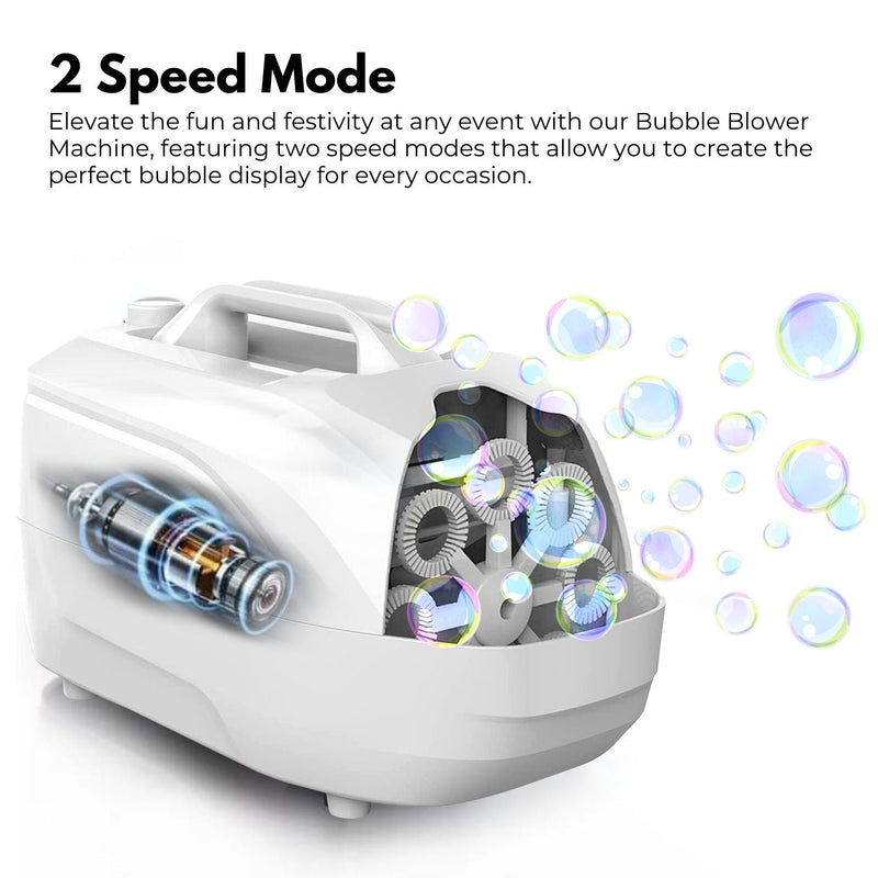 GOMINIMO Automatic Bubble Blower Machine for Kids (White) - NuSea