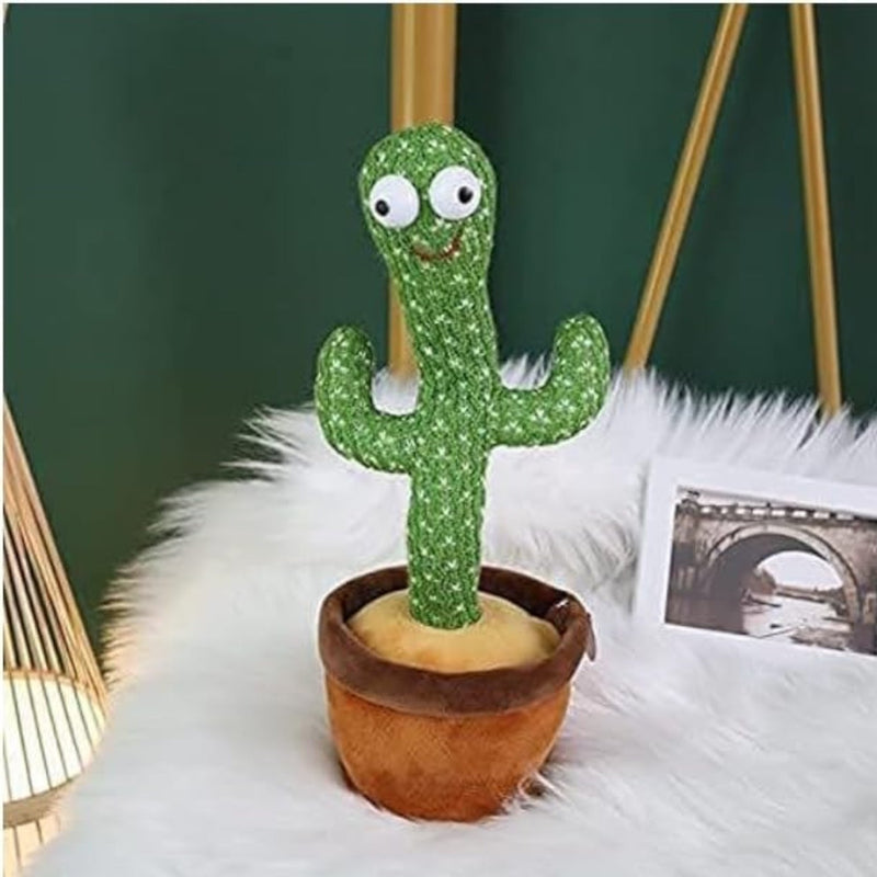 Gominimo Dancing Cactus Plush Toy Electronic Shake with Battery Operated Green - NuSea