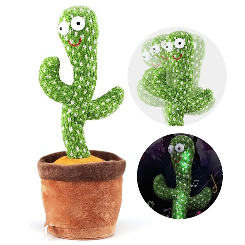 Gominimo Dancing Cactus Plush Toy Electronic Shake with Battery Operated Green - NuSea