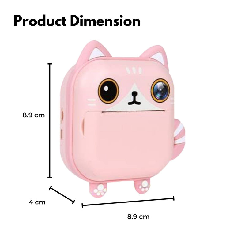 GOMINIMO Instant Print Camera for Kids with Print Paper and 32GB TF Card (Cat) - NuSea