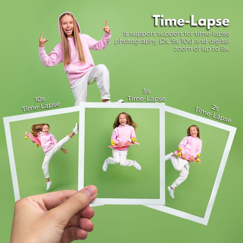 GOMINIMO Instant Print Camera for Kids with Print Paper and 32GB TF Card (Cat) - NuSea