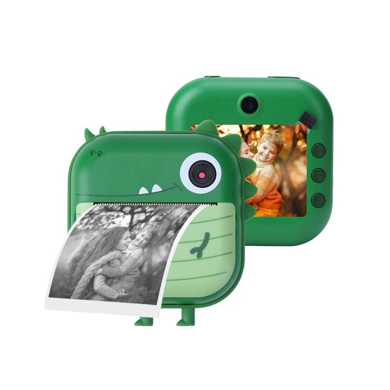 GOMINIMO Instant Print Camera for Kids with Print Paper and 32GB TF Card (Dinasour) - NuSea
