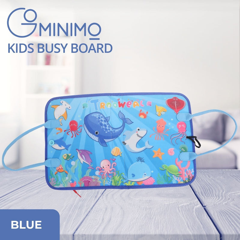 GOMINIMO Kids Busy Board Learning Toys (Blue) - NuSea
