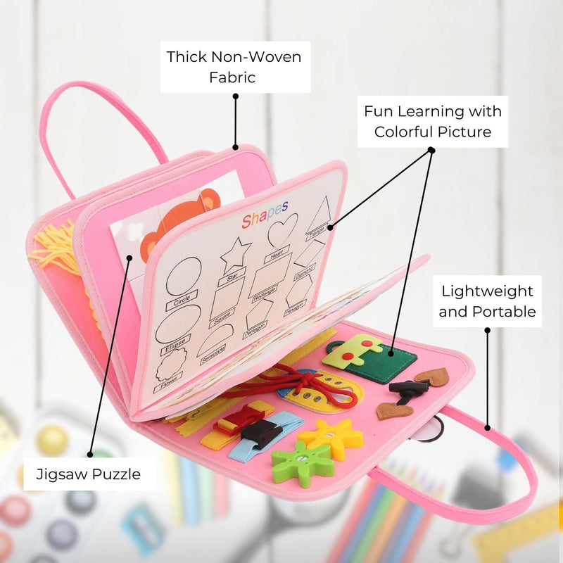 GOMINIMO Kids Busy Board Learning Toys (Pink) - NuSea