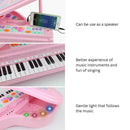 GOMINIMO Kids Electronic Piano Keyboard Toy with Microphone and Chair (Pink) - NuSea