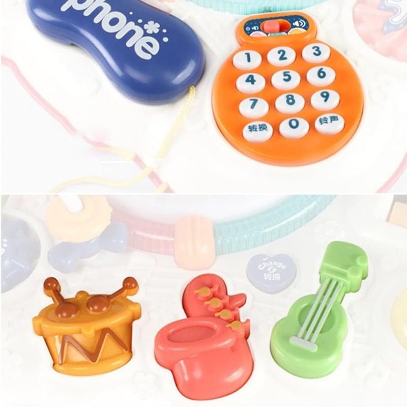 GOMINIMO Kids Music Learning Activity Table (Blue and White) - NuSea