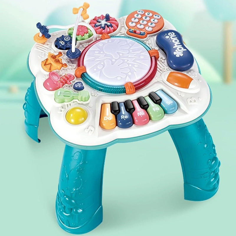 GOMINIMO Kids Music Learning Activity Table (Blue and White) - NuSea