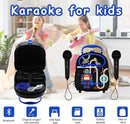 GOMINIMO Kids Portable Karaoke with Two Microphones (Rectangle, Black Robot) - NuSea