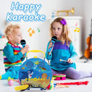 GOMINIMO Kids Portable Karaoke with Two Microphones (Round, Blue Shark) - NuSea