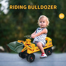 GOMINIMO Kids Ride On Bulldozer Digger Tractor Excavator Toy Car with Helmet - NuSea