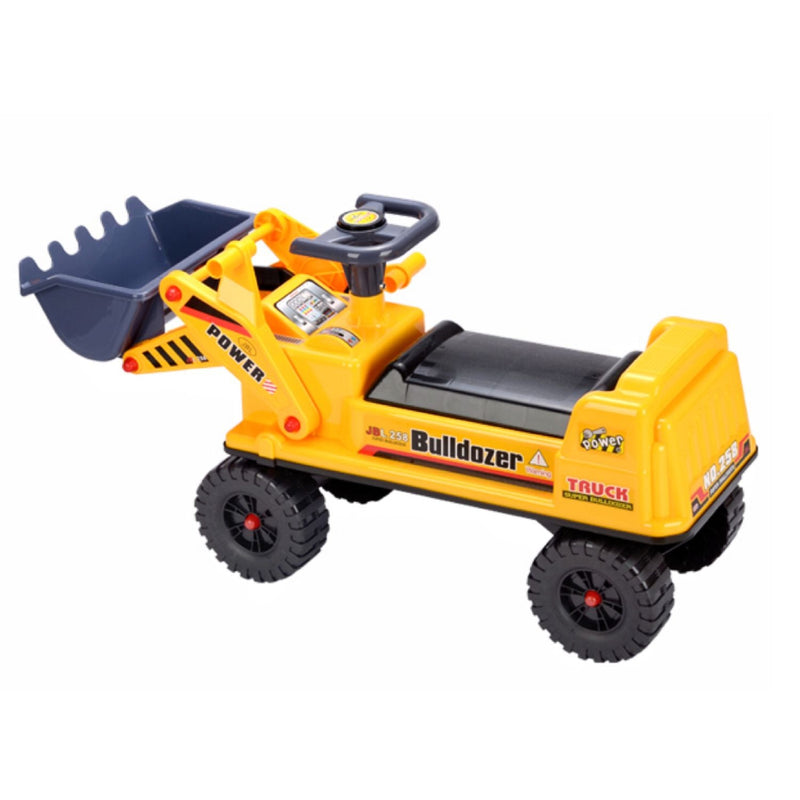 GOMINIMO Kids Ride On Bulldozer Digger Tractor Excavator Toy Car with Helmet - NuSea