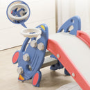 GOMINIMO Kids Slide with Basketball Hoop (Blue Rocket) - NuSea