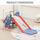 GOMINIMO Kids Slide with Basketball Hoop (Blue Rocket) - NuSea