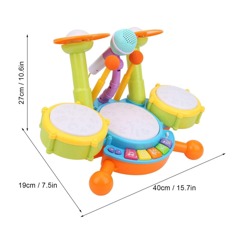 GOMINIMO Kids Toy Musical Drum Set Basic Version (Green) - NuSea