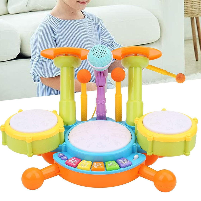 GOMINIMO Kids Toy Musical Drum Set Basic Version (Green) - NuSea