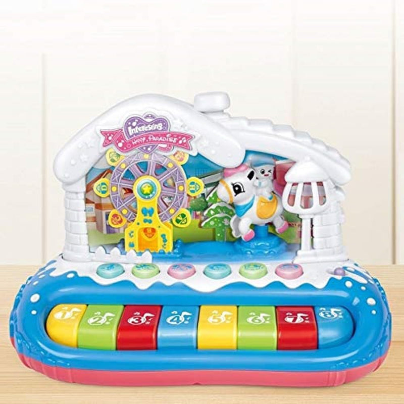 GOMINIMO Kids Toy Musical Ferris Wheel Piano Keyboard (Blue) - NuSea