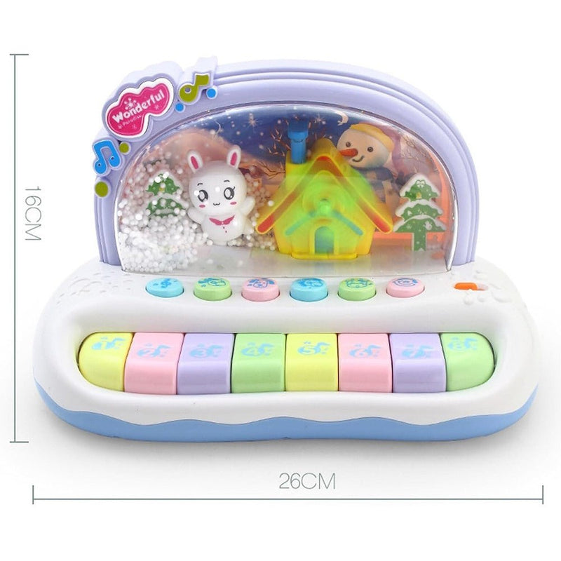 GOMINIMO Kids Toy Musical Snowflake Electronic Piano Keyboard (White) - NuSea