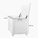 GOMINIMO Kids Toy Storage Box with Lid and Air Gap Handle (White) - NuSea