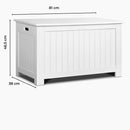 GOMINIMO Kids Toy Storage Box with Lid and Air Gap Handle (White) - NuSea
