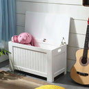 GOMINIMO Kids Toy Storage Box with Lid and Air Gap Handle (White) - NuSea