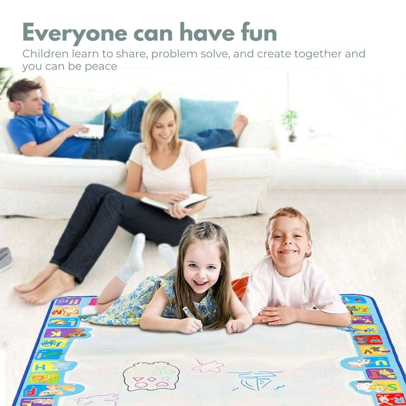 GOMINIMO Kids Water Paint Mat with Alphabet and Animals Design (1m x 1m) - NuSea