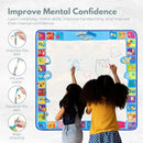 GOMINIMO Kids Water Paint Mat with Alphabet and Animals Design (1m x 1m) - NuSea