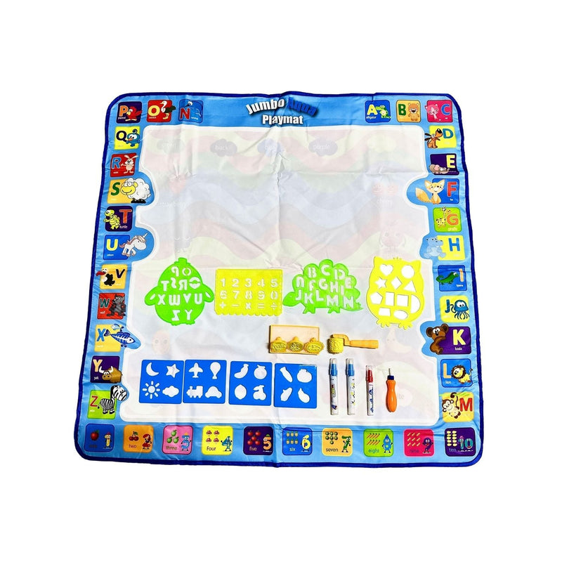 GOMINIMO Kids Water Paint Mat with Alphabet and Animals Design (1m x 1m) - NuSea