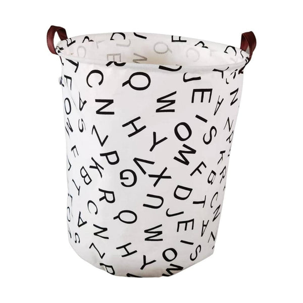 GOMINIMO Laundry Basket Round Foldable (Alphabet) - NuSea