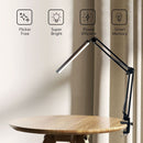 GOMINIMO LED Swing Arm Desk Lamp with Clamp (Black) - NuSea