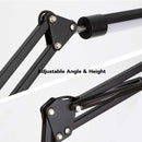 GOMINIMO LED Swing Arm Desk Lamp with Clamp (Black) - NuSea