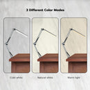 GOMINIMO LED Swing Arm Desk Lamp with Clamp (White) - NuSea