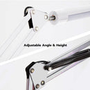 GOMINIMO LED Swing Arm Desk Lamp with Clamp (White) - NuSea