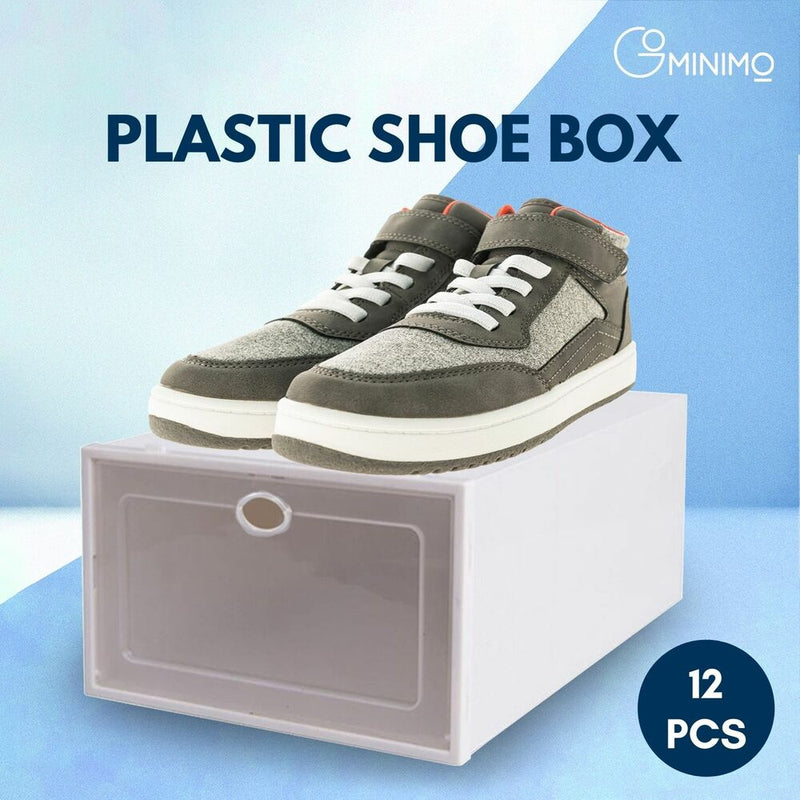 GOMINIMO Plastic Shoe Box 12pcs (White) - NuSea