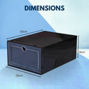 GOMINIMO Plastic Shoe Box 24 PCS Black - NuSea