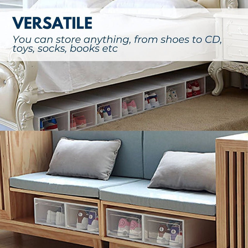 GOMINIMO Plastic Shoe Box 24 pcs (White) - NuSea