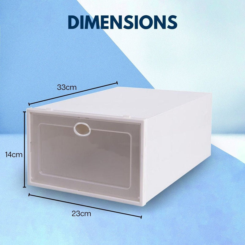 GOMINIMO Plastic Shoe Box 24 pcs (White) - NuSea