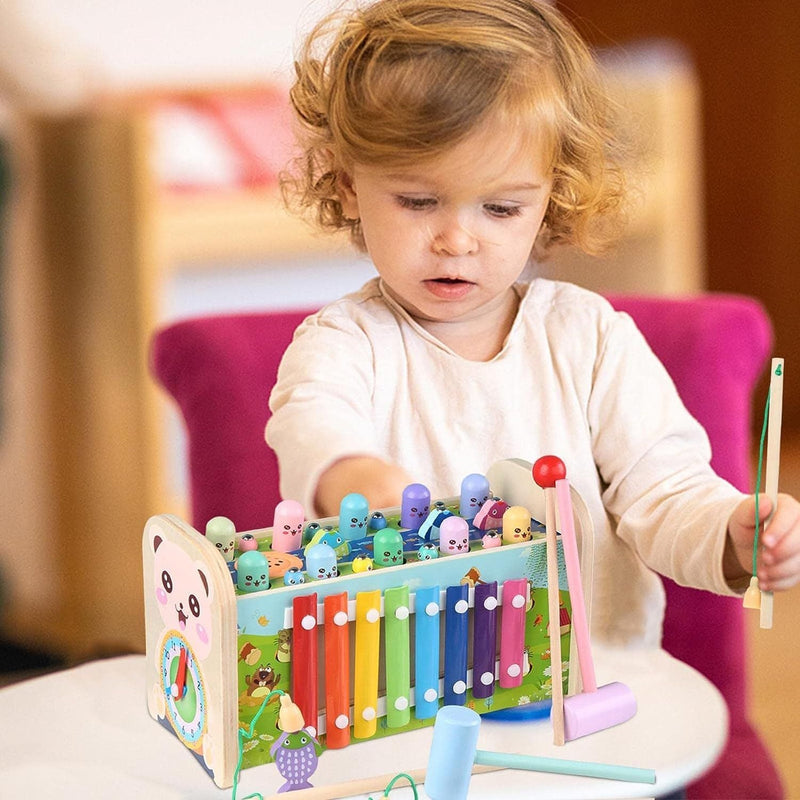 Gominimo Toddler Sensory Toys with Hammering Pounding and Fishing Game - NuSea