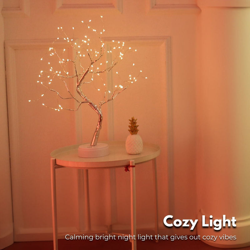 GOMINIMO Wood Desk Lamp - Bonsai Fairy Tree Lights Warm White - NuSea