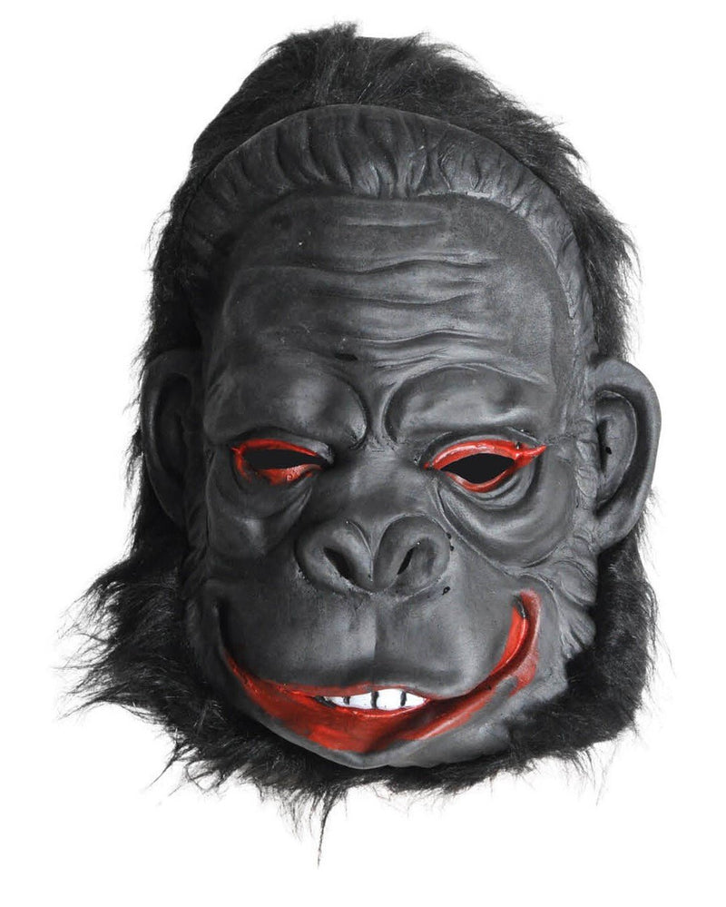 Gorilla Mask Monkey Costume Halloween Animal Ape Chimp with Hair Accessory Latex - NuSea