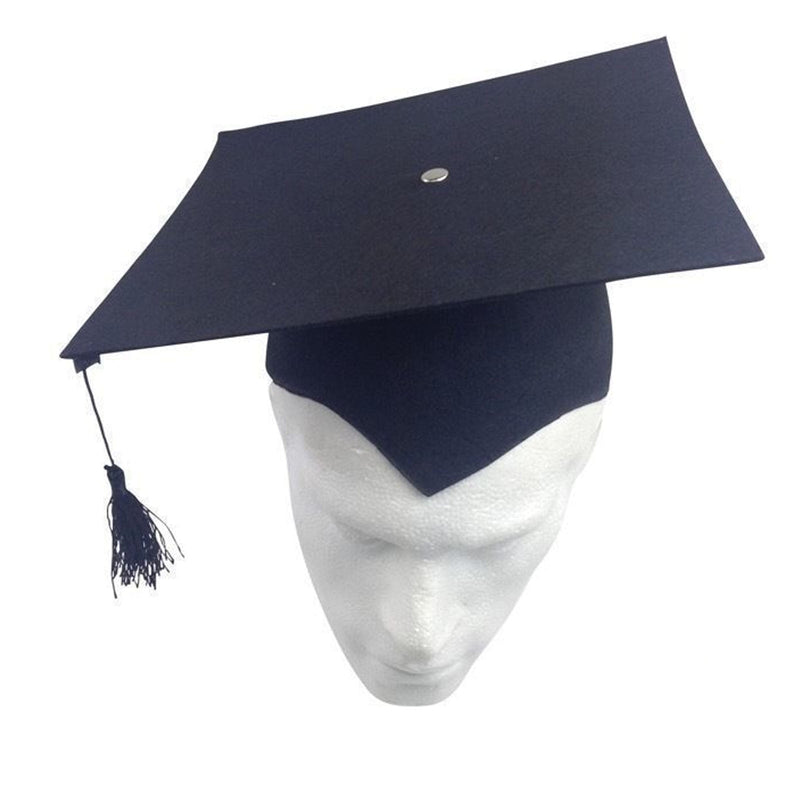 GRADUATION HAT Mortar Board Graduate Bachelor Academic Cap School - Black - NuSea