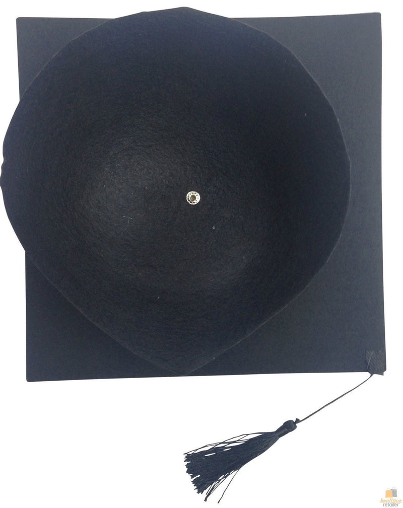 GRADUATION HAT Mortar Board Graduate Bachelor Academic Cap School - Black - NuSea