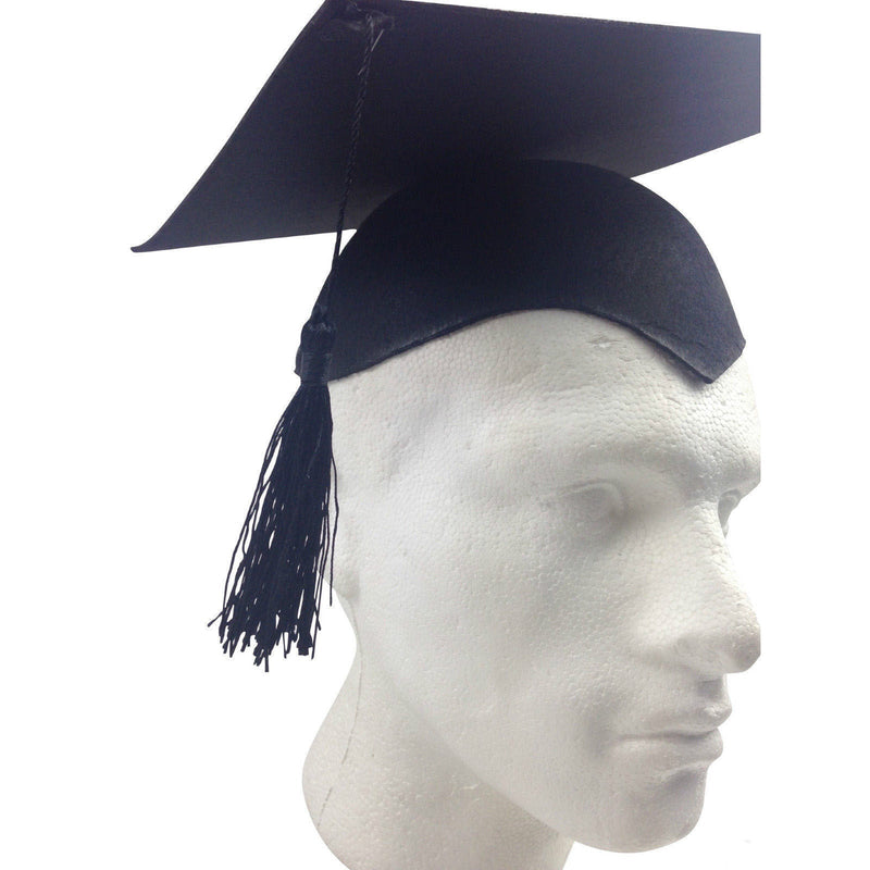 GRADUATION HAT Mortar Board Graduate Bachelor Academic Cap School - Black - NuSea