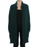 Green Cashmere Long Cardigan Sweater with Logo Details 36 IT Women - NuSea